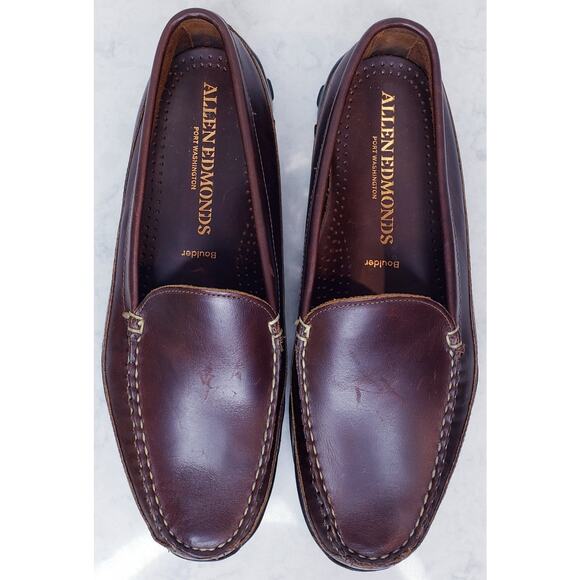 ALLEN EDMONDS PORT WASHINGTON Boulder Loafers Brown Leather Men's Size 9.5 3E - Picture 5 of 16